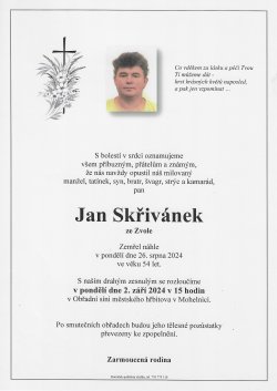 smut. oznámení Jan Skřivánek