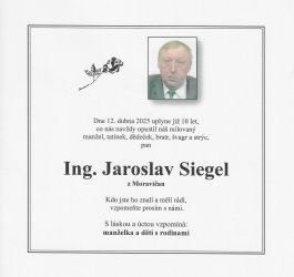 Vzpomínka Ing. Jaroslav Siegel
