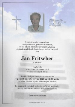 Smut. oznámení Jan Fritscher