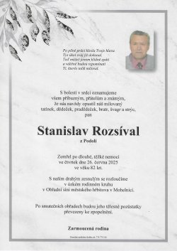 Smut. oznámení Stanislav Rozsíval