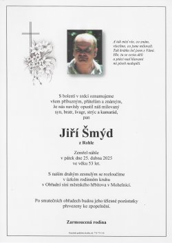 Smut. oznámení Jiří Šmýd