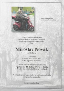 Smut. oznámení Miroslav Novák