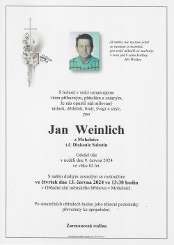 Smut. oznámení Jan Weinlich