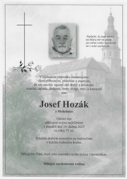 Smut. oznámení Josef Hozák
