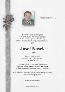 Smut. oznámení Josef Nosek