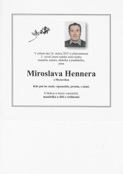 Vzpomínka Miroslav Henner