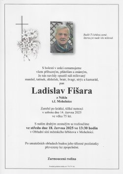 Smut. oznámení Ladislav Fišara