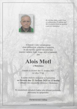 Smut. oznámení Alois Motl