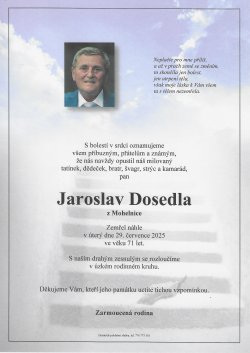 Smut. oznámení Jaroslav Dosedla