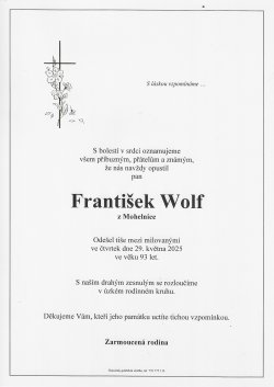 Smut. oznámení František Wof